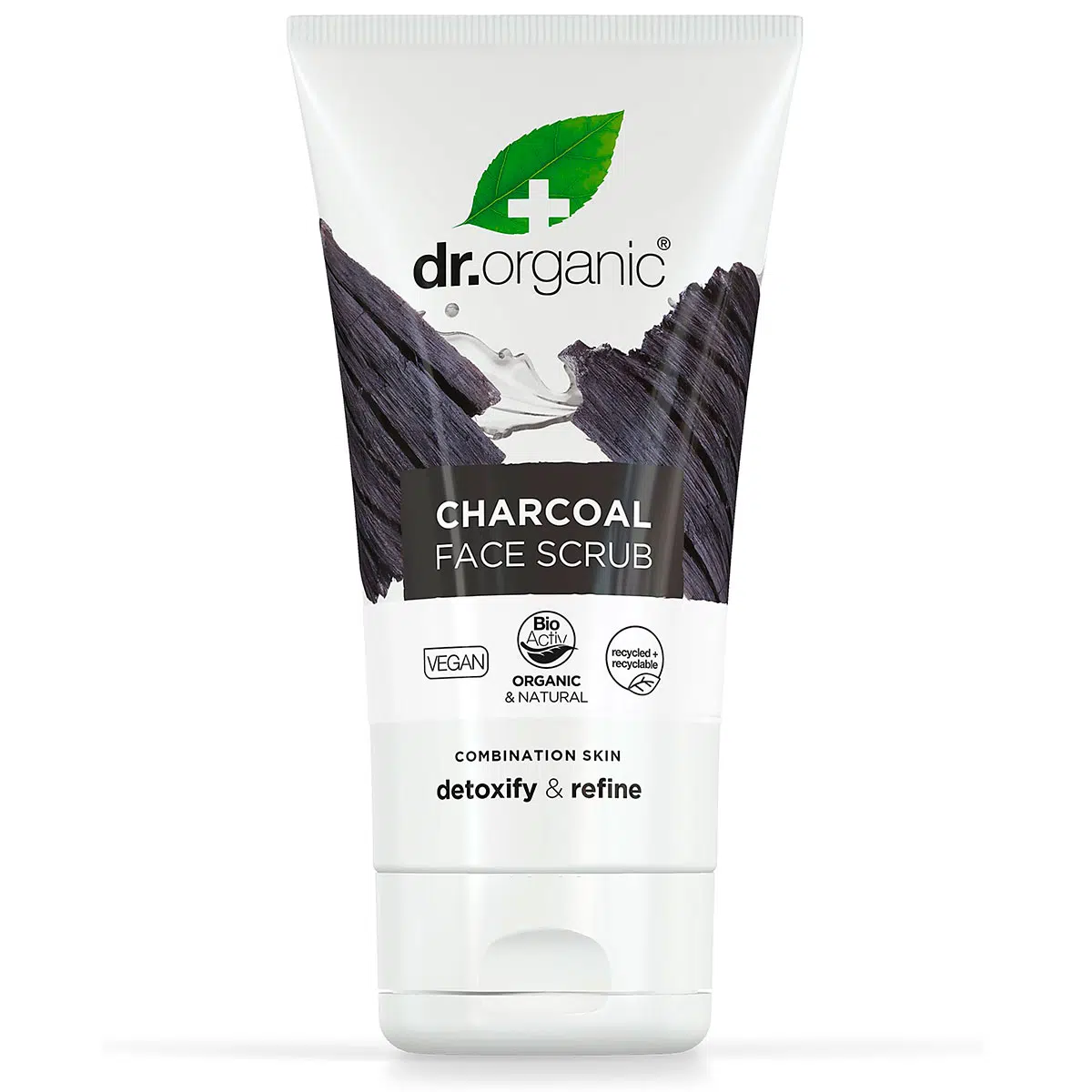 Dr.Organic Charcoal Mélytisztító arcradír aktív szénnel 125ml