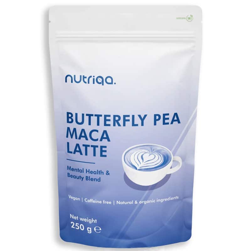 Nutriqa Blue Latte Butterfly Pea Maca (Bio Pillangóborsó-Maca Latte) 125g