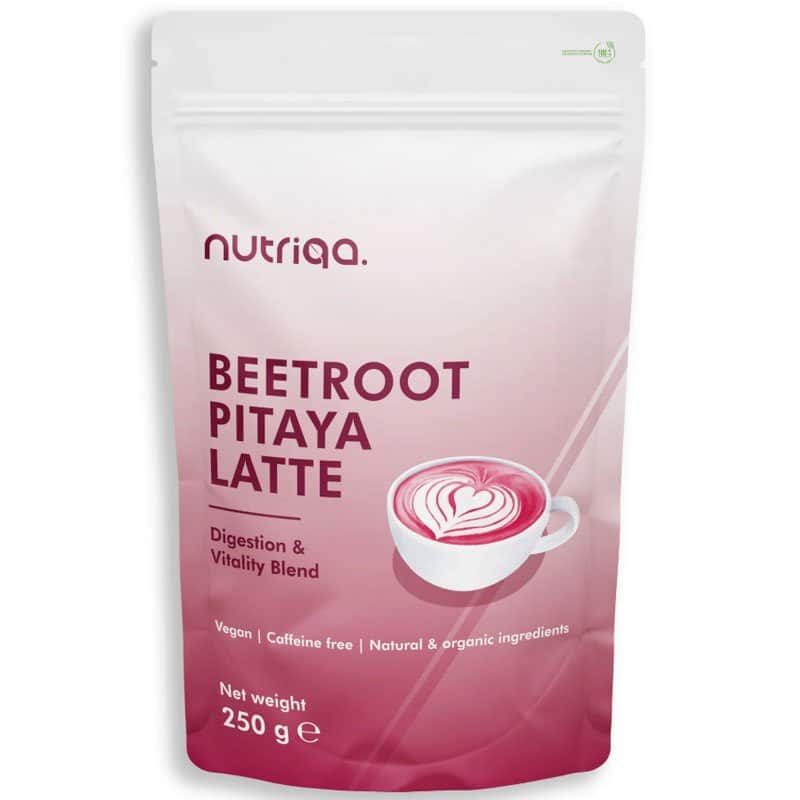 Nutriqa Red Velvet Beetroot Pitaya Latte (Bio Cékla-Pitaya Latte) 125g