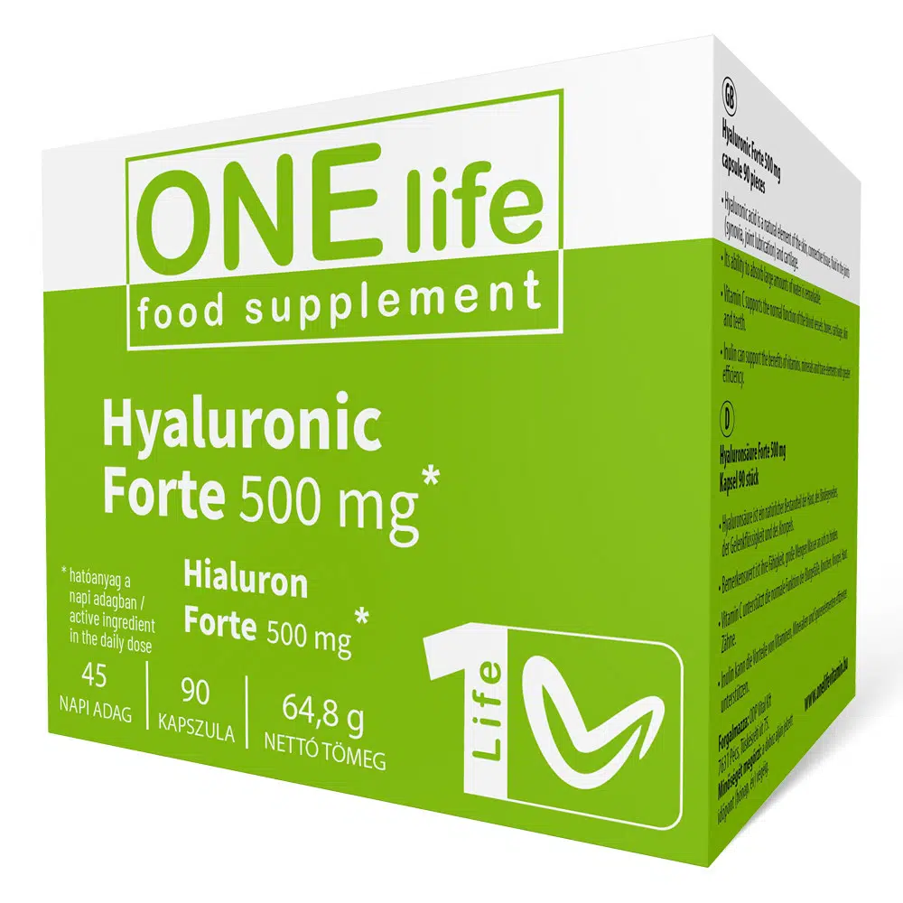 One Life Hialuron Forte 500 mg 90 db kapszula
