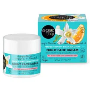 Organic Shop Éjszakai arckrém narancsvirággal E-vitaminnal és mandulaolajjal 50ml