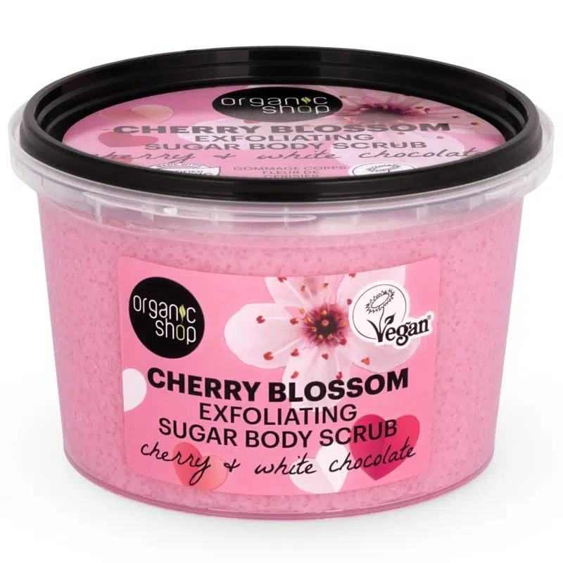 Organic Shop Hámlasztó testradír cseresznyével és fehér csokoládéval 250ml