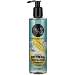 Organic Shop  “Lemon macaron” Feszesítő tusfürdő citrommal és mentával 280ml