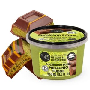 Organic Shop “Pisztáciakaramell” Kisimító testradír pisztáciával és kakaóvajjal 250ml