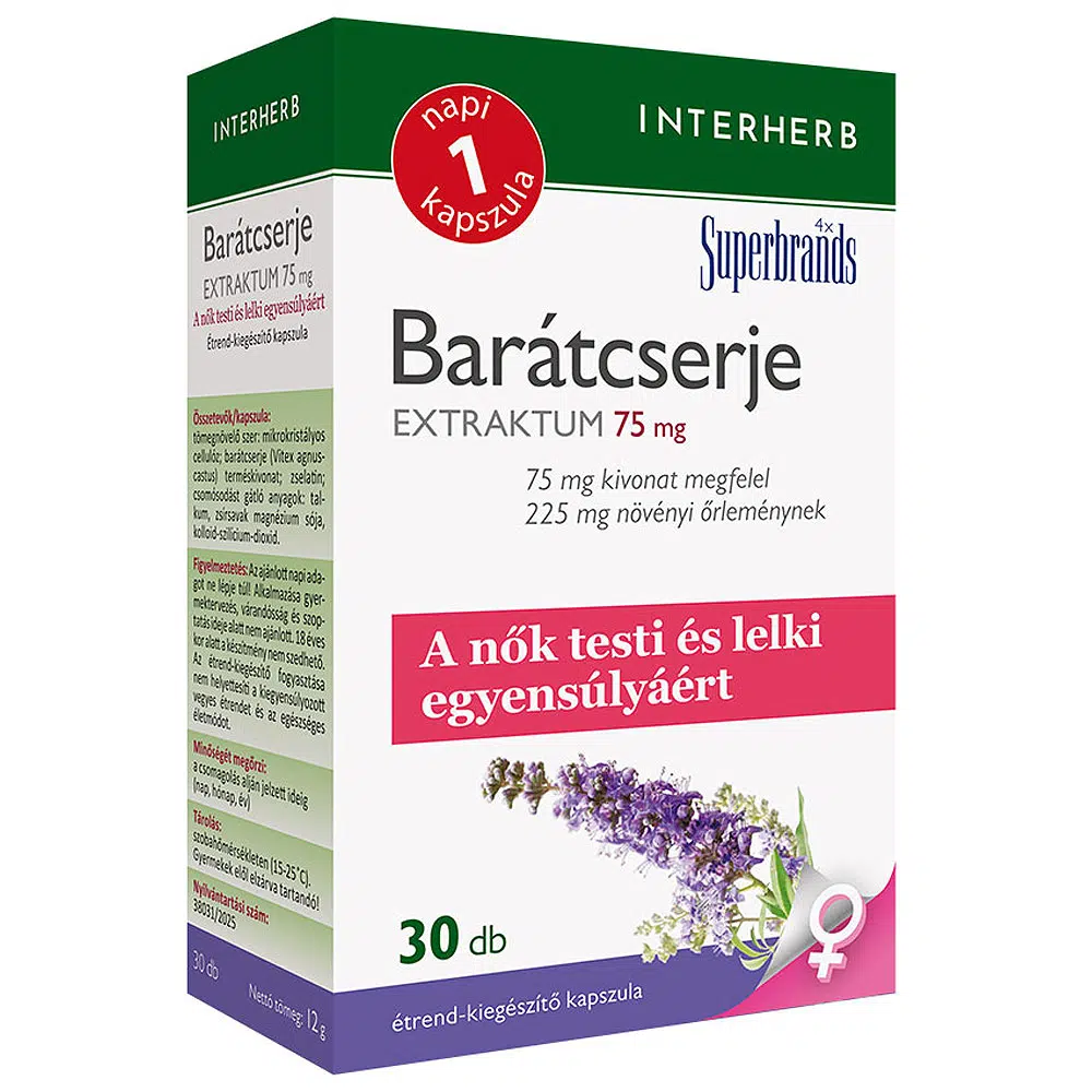 Interherb Barátcserje extraktum 75mg 30 db kapszula