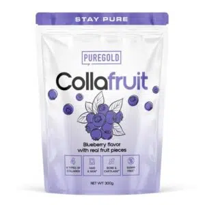 Pure Gold Collafruit Marha kollagén italpor gyümölcsdarabokkal (tasakos) - Blueberry 300g