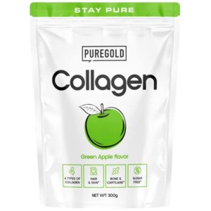 Pure Gold Collagen Marha kollagén italpor (tasakos) - Green Apple (zöldalma) 300g