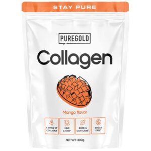 Pure Gold Collagen Marha kollagén tasakos italpor - Mango 300g