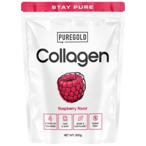 Pure Gold Collagen Marha kollagén tasakos italpor - Raspberry (málna) 300g