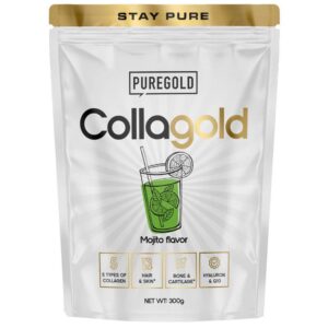 Pure Gold CollaGold Marha és Hal kollagén italpor hialuronsavval (tasakos) - 300g Mojito