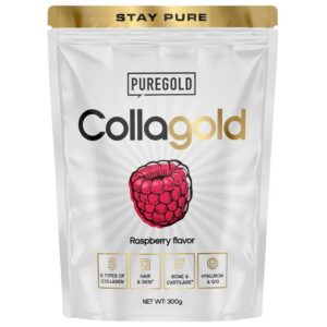 Pure Gold CollaGold Marha és Hal kollagén italpor Raspberry (málna) - 300g tasakos