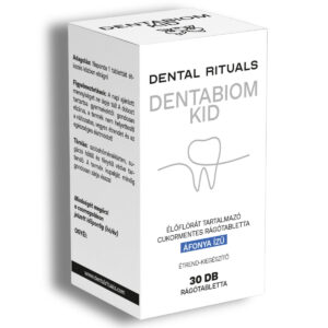 Dentabiom KID élőflórát tartalmazó áfonya ízű cukormentes rágótabletta 30db (Damona)