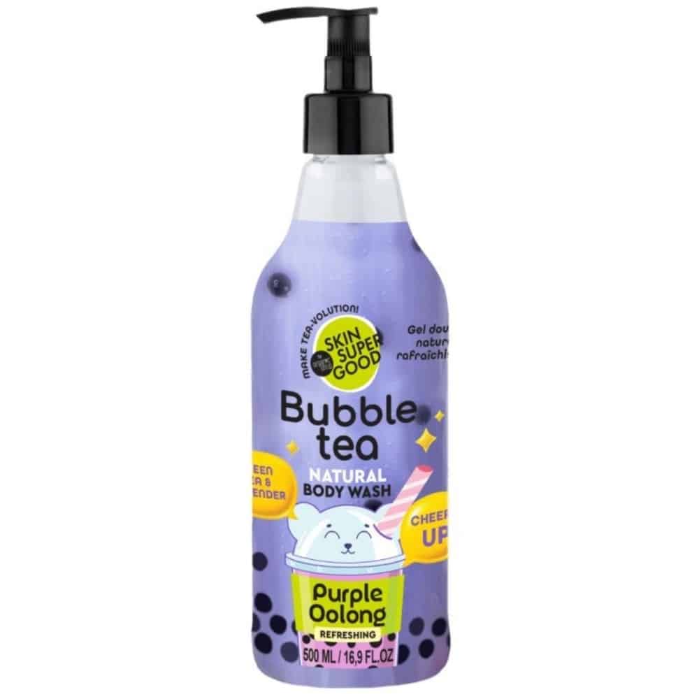Skin Super Good Bubble Tea "Purple Oolong" frissítő tusfürdő zöld teával és levendulával 500ml