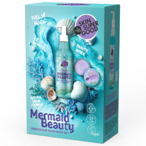 Skin Super Good Csodálatos Ragyogás testápoló SZETT „Mermaid Beauty” (Hidratáló tusfürdő gél 250ml+ Hidratáló csillogó testápoló mousse 100ml)