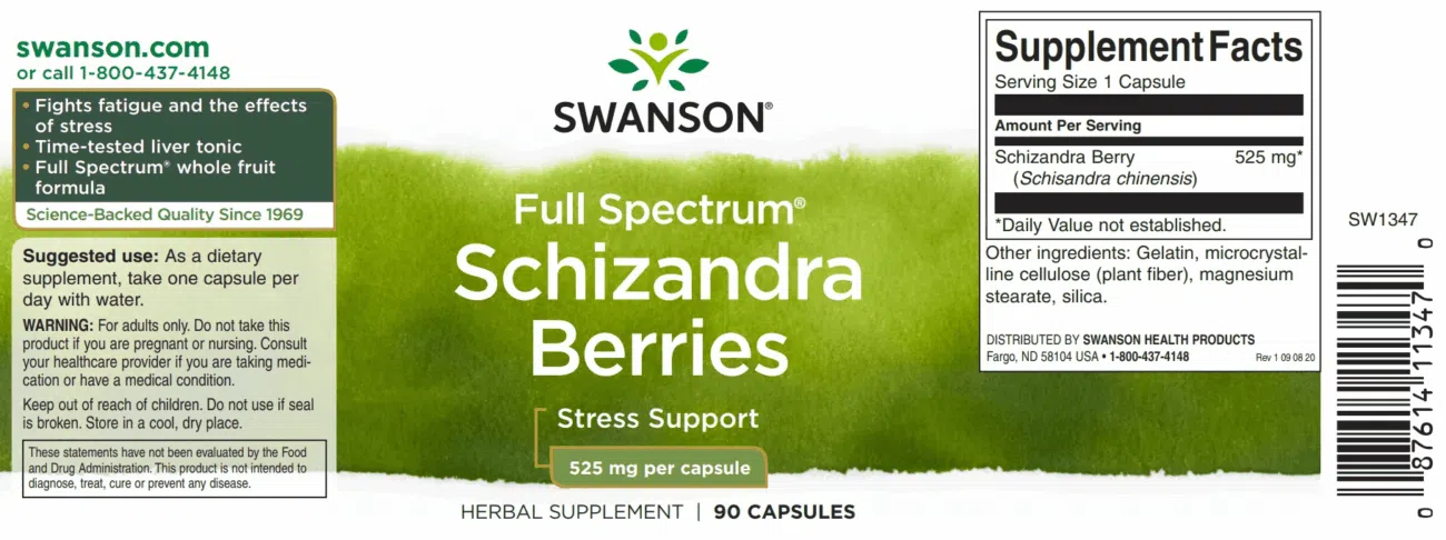 Swanson Schizandra bogyó kapszula - 90db - Image 2