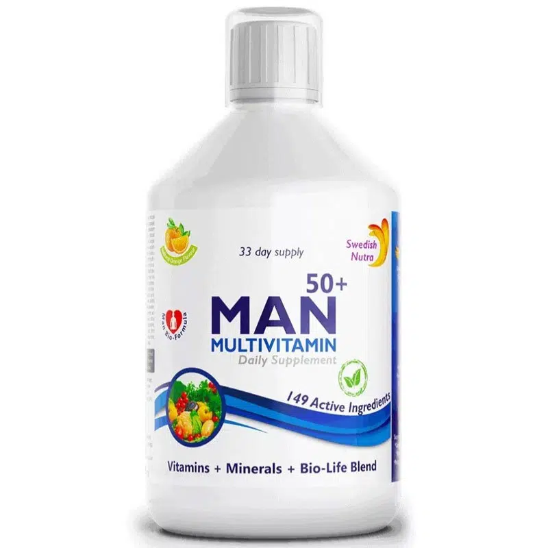 Swedish Nutra Man 50+ folyékony multivitamin férfiaknak 500 ml