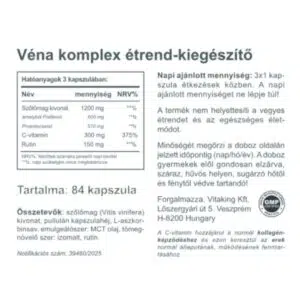Vitaking Véna Komplex kapszula - 84db - Image 2