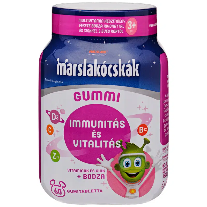 Walmark Marslakócskák Gummi vitamin bodzával 60db