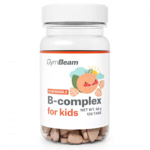 GymBeam B-komplex rágótabletta gyerekeknek (sárgabarack) 120db