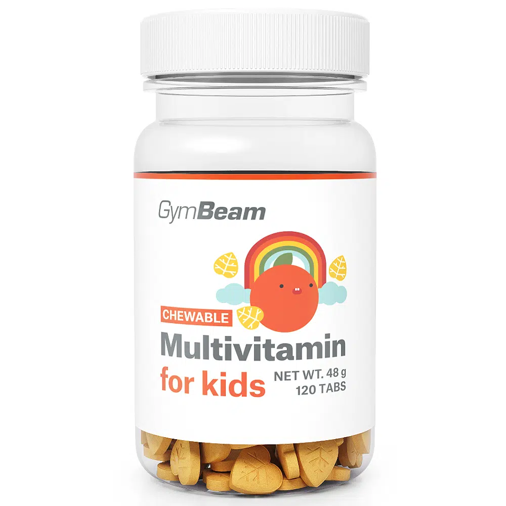 GymBeam multivitamin rágótabletta gyerekeknek (narancs) 120db