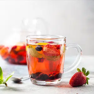 Gyümölcs tea filteres