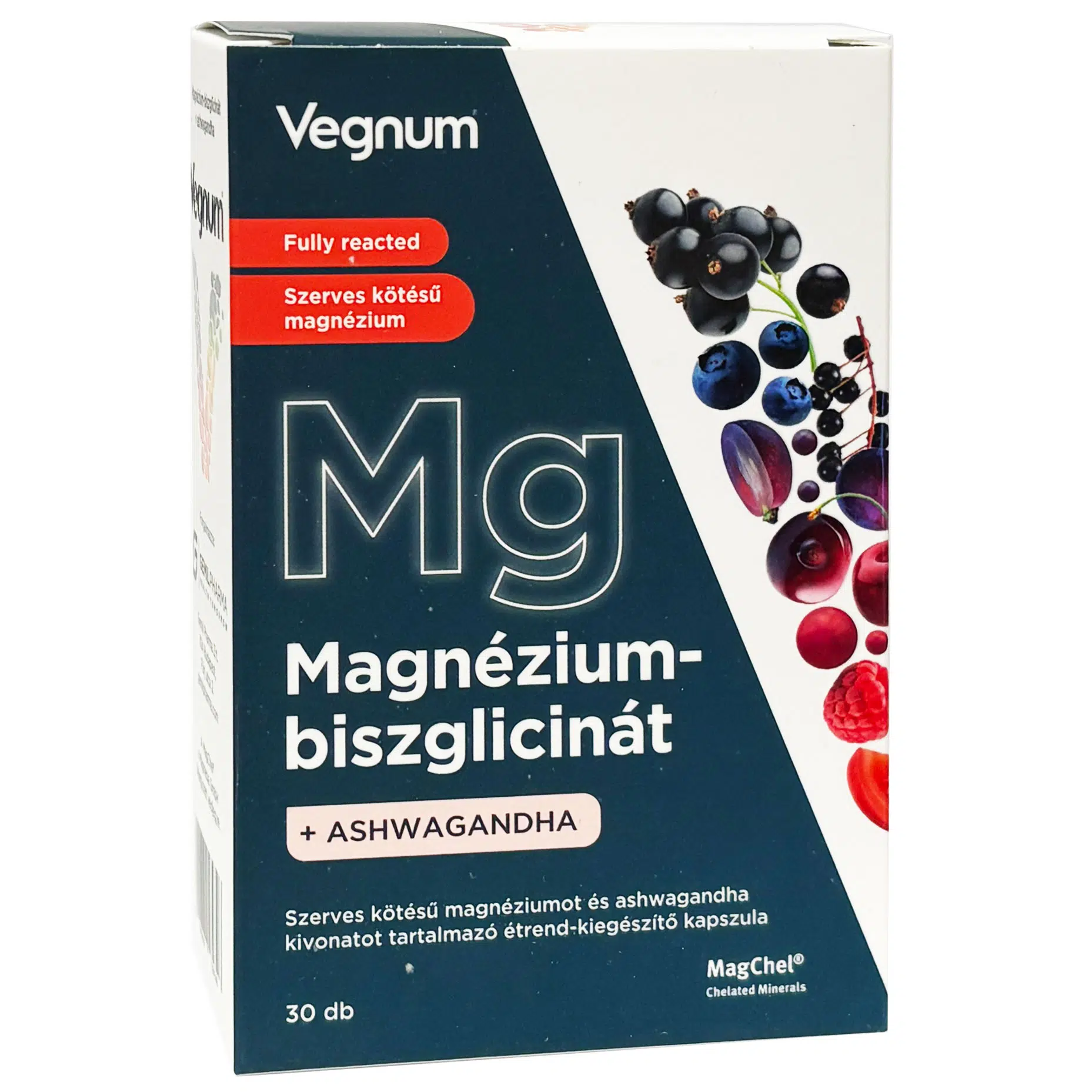 Vegnum Magnézium-biszglicinát + Ashwagandha kivonat kapszula - 30db
