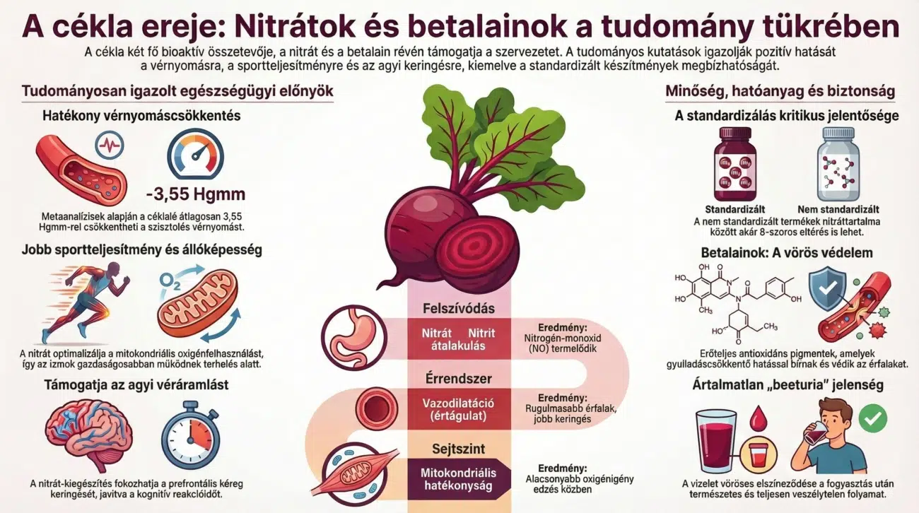 Cékla hatása - infografika