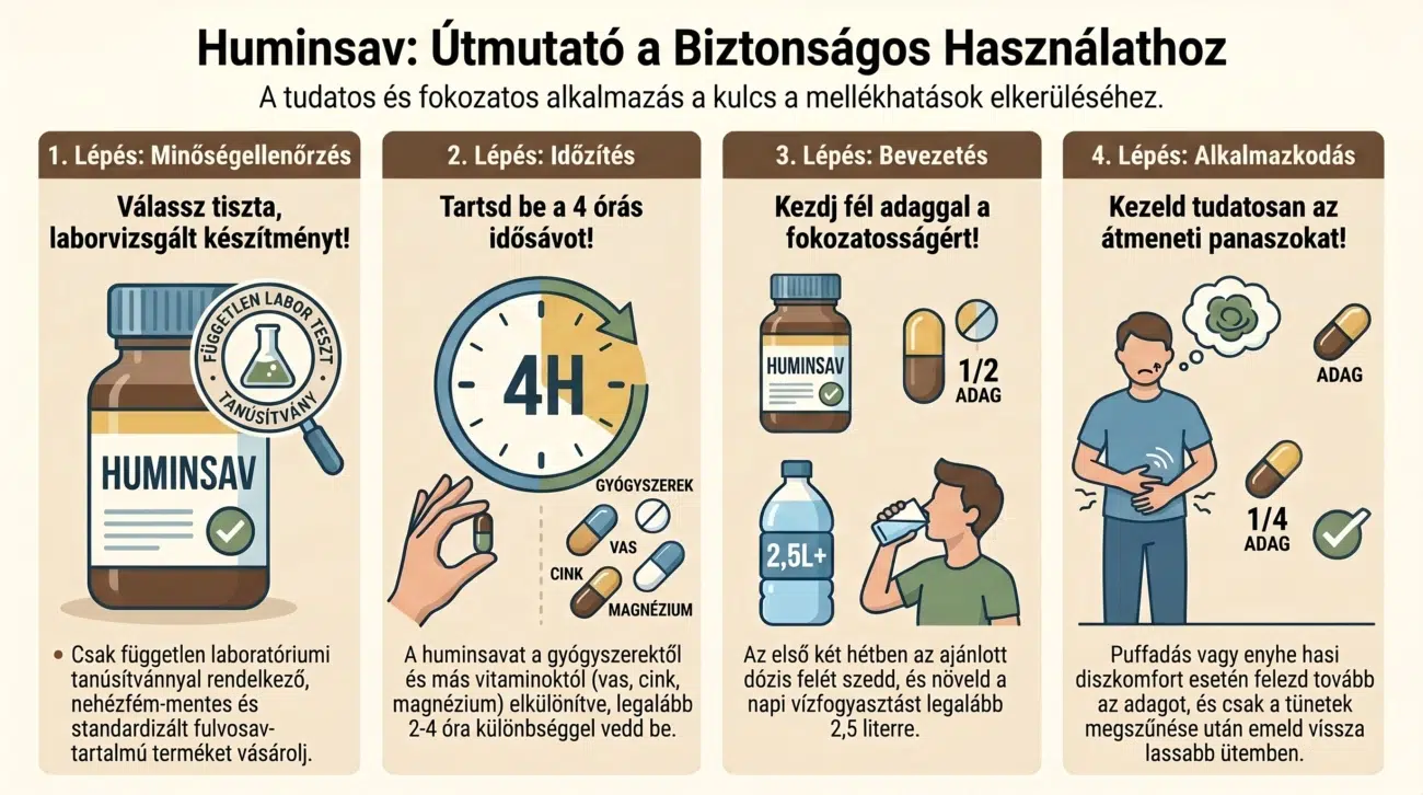 Huminsav mellékhatásai - infografika Huminsav mellékhatásai - infografika