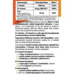 BioCo C+D+Cink Trió filmtabletta