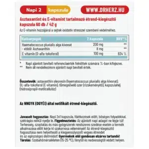 Dr. Herz Astaxanthin + E-vitamin kapszula
