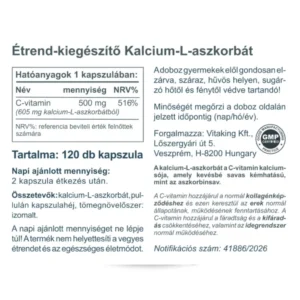 Vitaking C-vitamin Kalcium L-Aszkorbát kapszula - 120db - Image 4