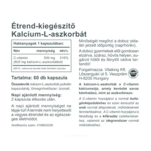 Vitaking C-vitamin Kalcium L-Aszkorbát kapszula - 60db - Image 4