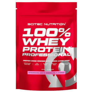 Scitec Nutrition 100% Whey Protein Professional eper-fehércsokoládé - 400g