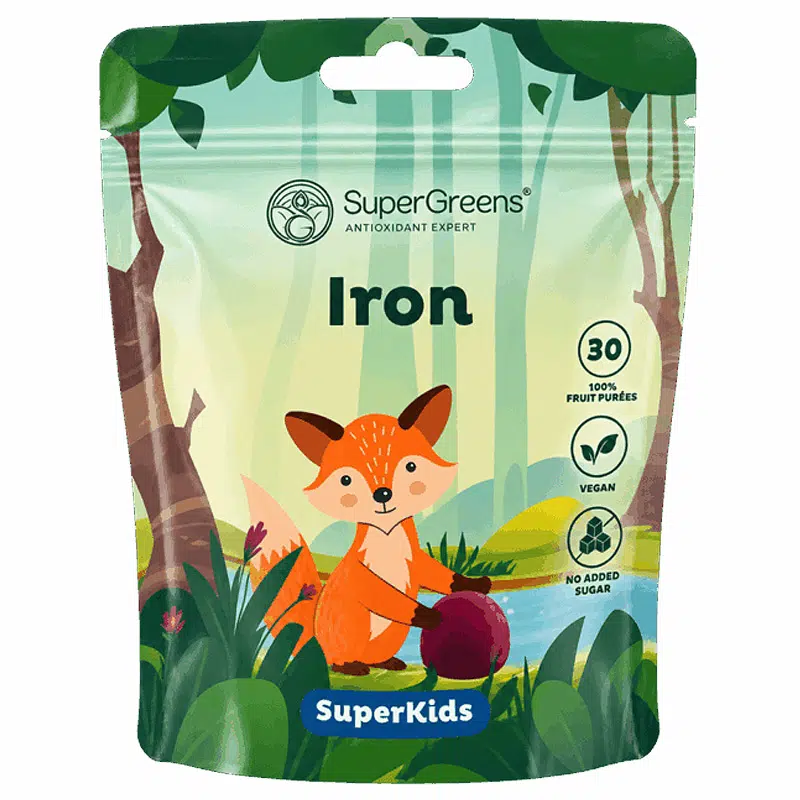 SuperGreens SuperKids Vas formázott gyümölcspüré falatkák gyerekeknek - 30db