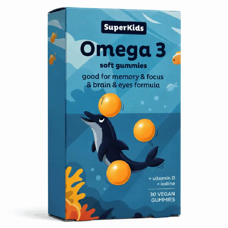 SuperGreens SuperKids – Vegán Omega 3 gumivitamin gyerekeknek - 30db