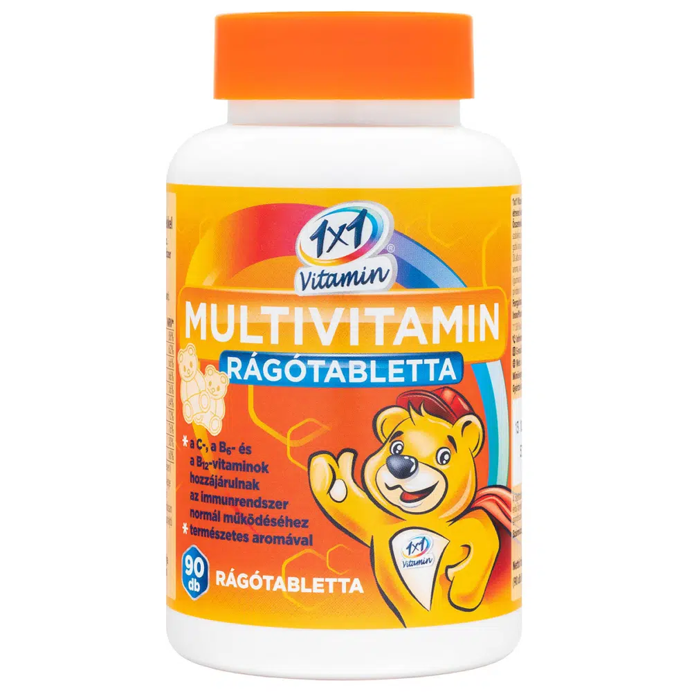 1x1 Vitamin Multivitamin narancsízű rágótabletta mackó - 90db