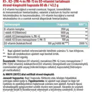 Dr. Herz K-Komplex + D3-vitamin kapszula - 60db - Image 2