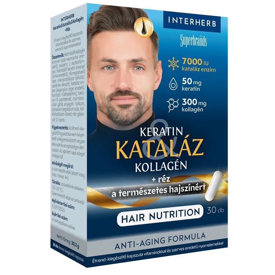 Interherb Keratin & Kataláz & Kollagén Hair Nutrition kapszula - 30db