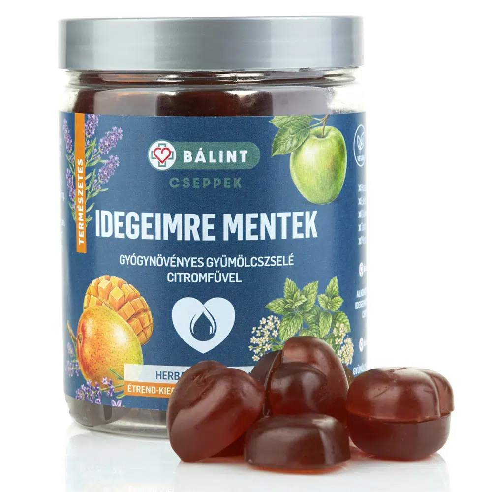 Bálint Idegeimre mentek gyógynövényes gyümölcszselé citromfűvel - 60db