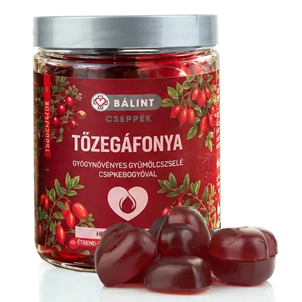 Bálint Tőzegáfonya gyógynövényes gyümölcszselé csipkebogyóval - 60db