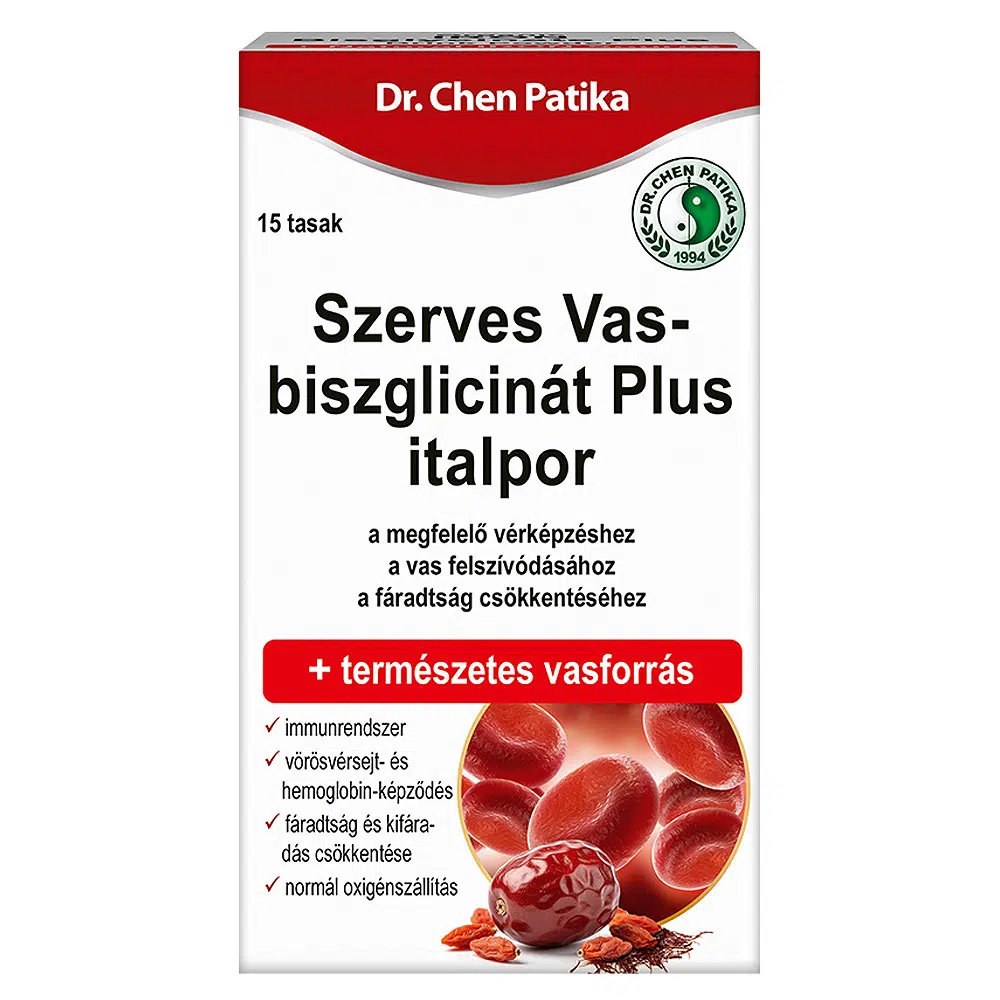 Dr. Chen Szerves Vas-biszglicinát Plus italpor - 15 tasak