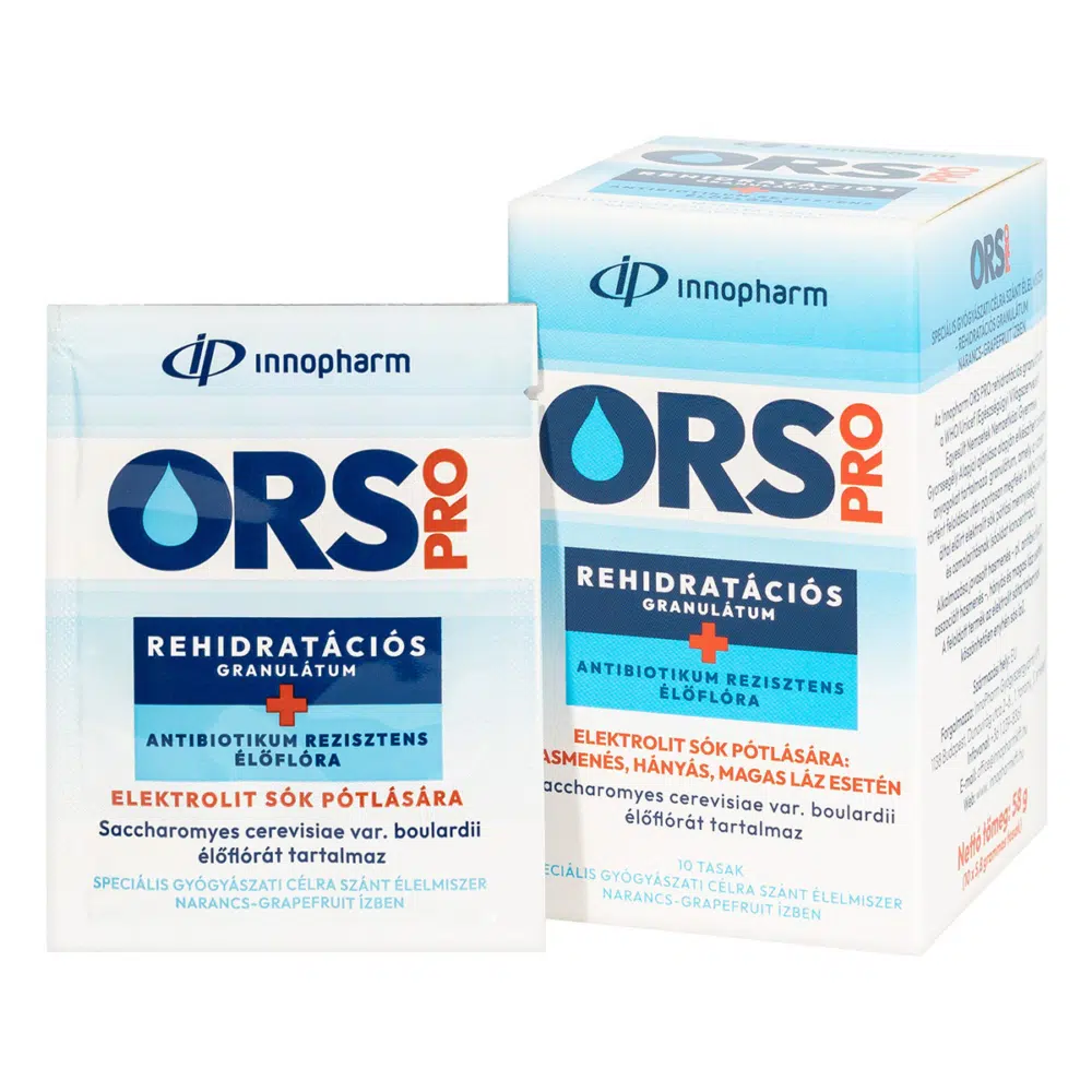 InnoPharm ORS Pro rehidratációs granulátum probiotikummal - 10db